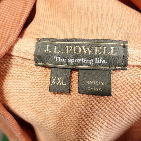 JL POWELL ORANGE FULL ZIP MOCK NECK COTTON SWEATER MENS SIZE 2XL XXL - Picture 7 of 8